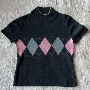 TAHARI Short Sleeve Turtle Neck